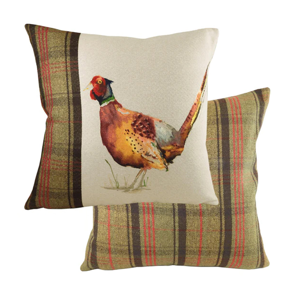 Evans Lichfield Hunter Pheasant Square Cushion - Feather Filled