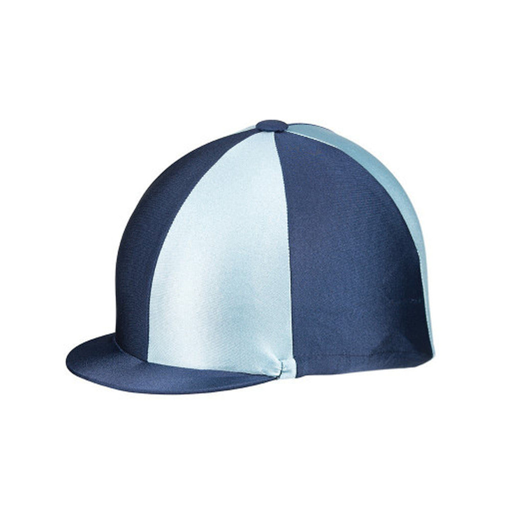 Hy Equestrian Two-Tone Lycra Silks-  Navy/Pale Blue
