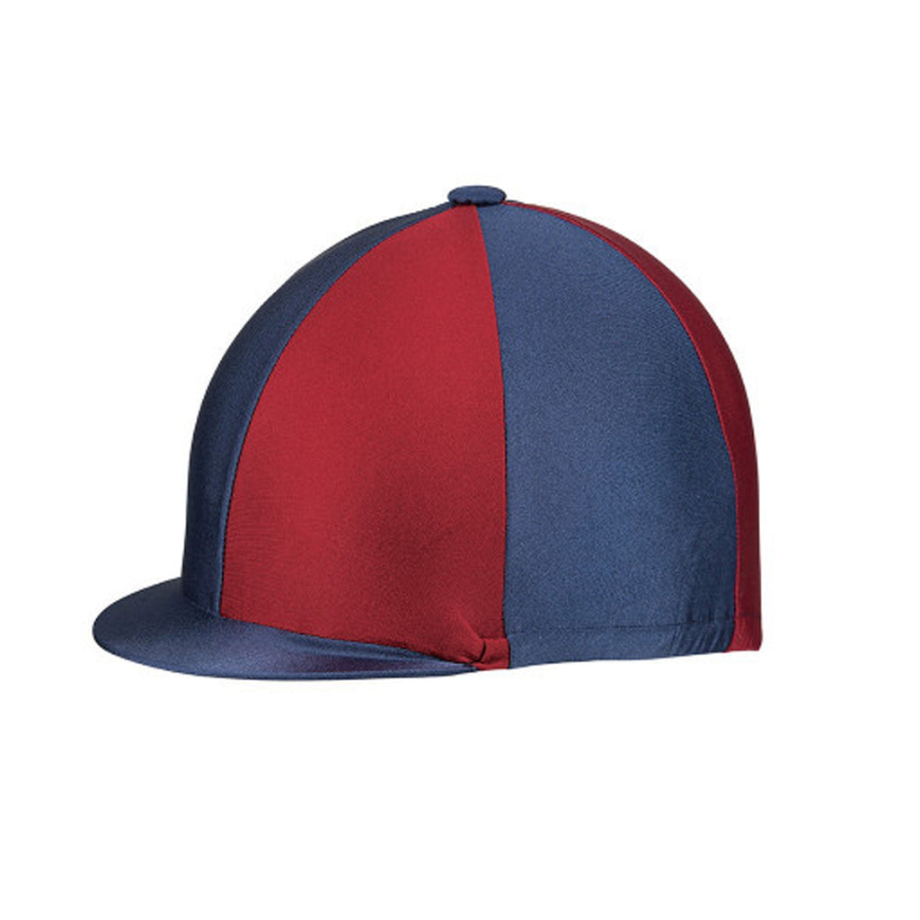 Hy Equestrian Two-Tone Lycra Silks - Navy/Burgundy