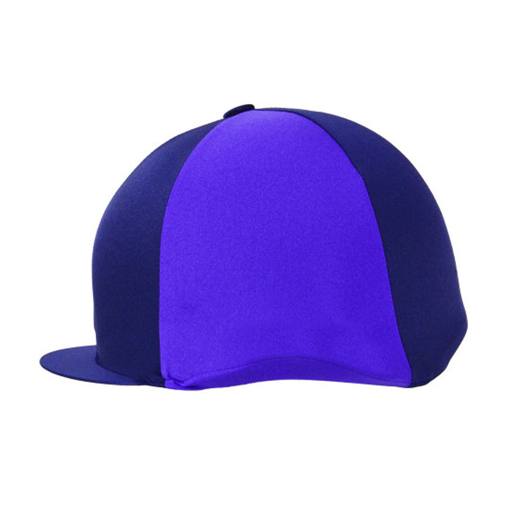 Hy Equestrian Two Tone Hat Cover - Navy/Purple