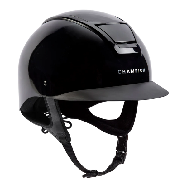 Champion Insight Oval Peaked Helmet - Metallic Black