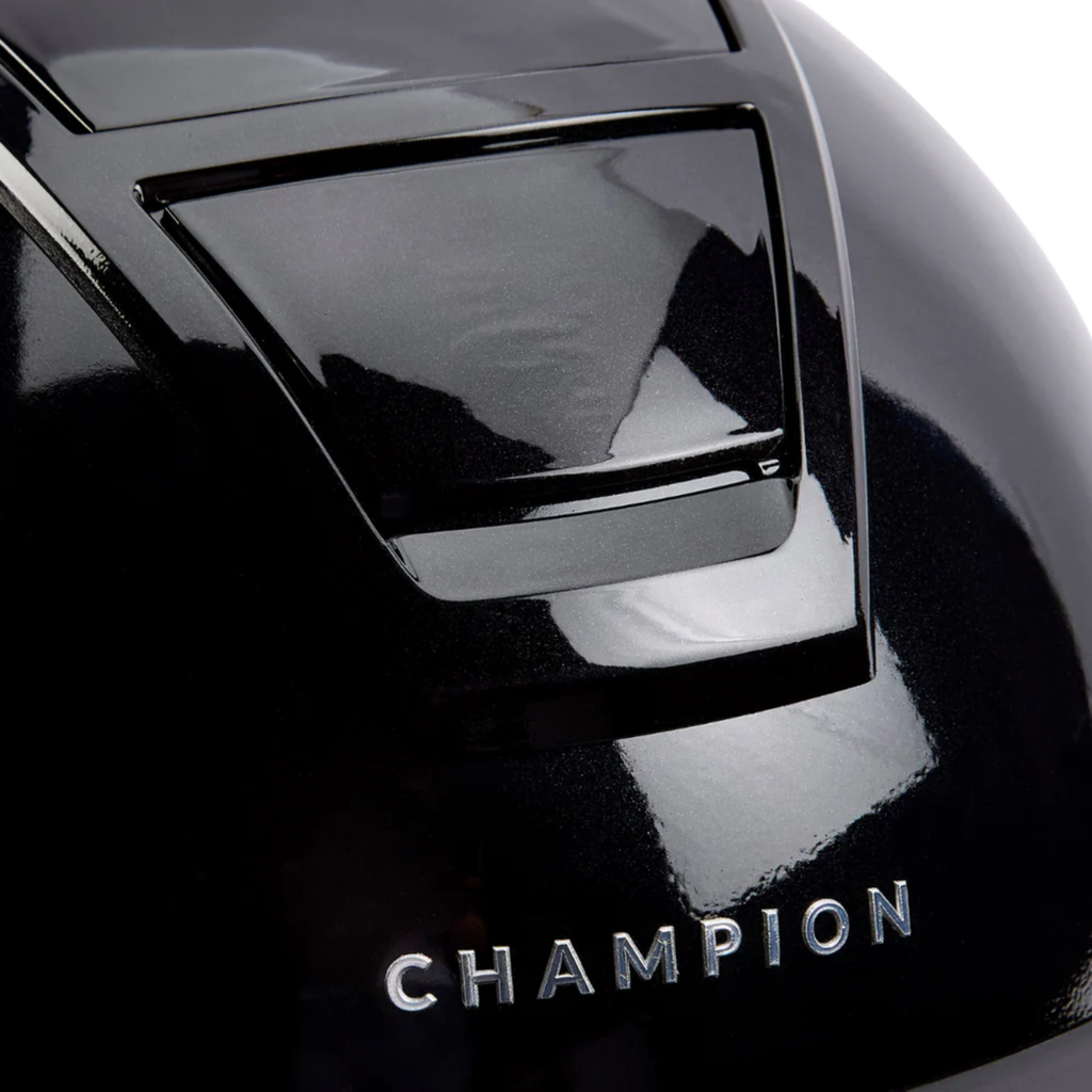 Champion Insight Oval Peaked Helmet - Metallic Black