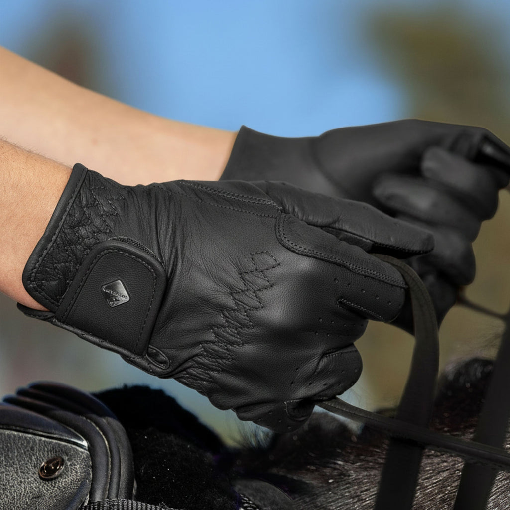 LeMieux Classic Leather Riding Gloves - Black