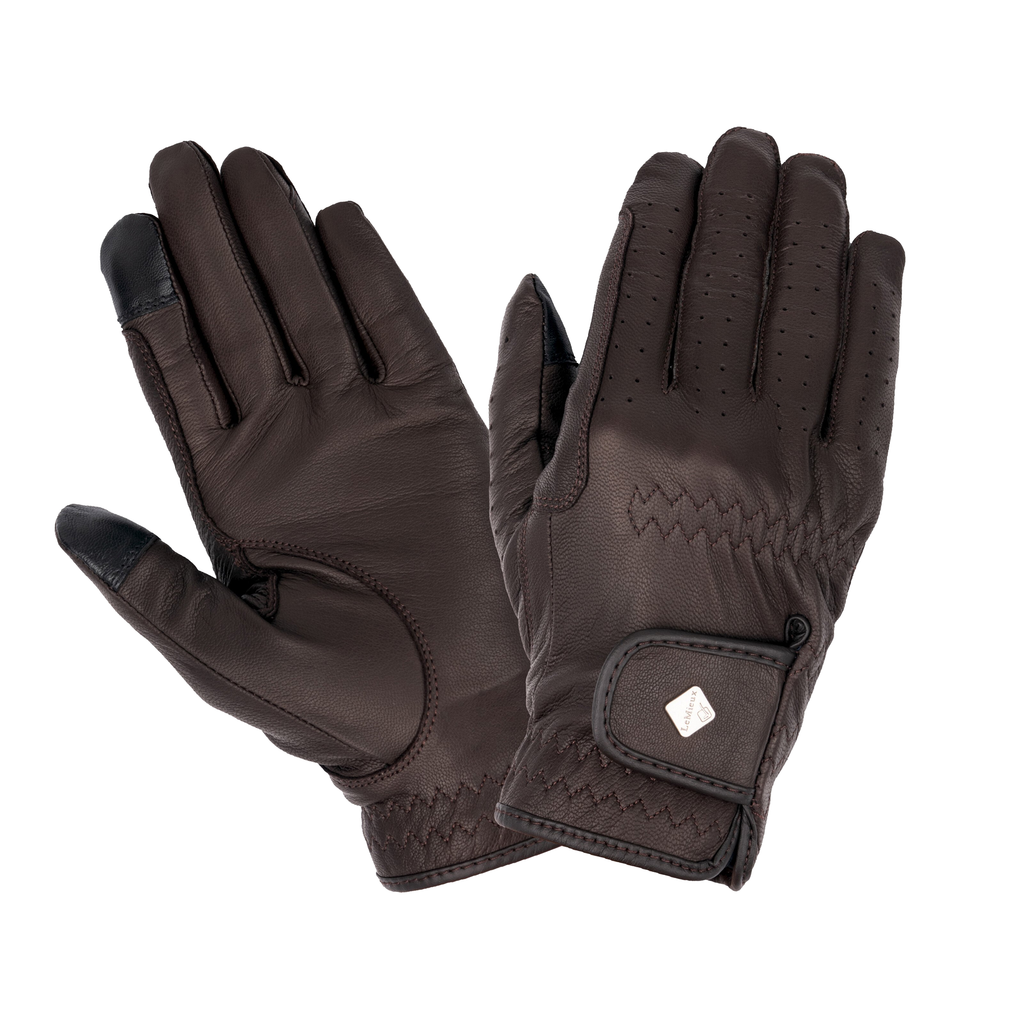 LeMieux Classic Leather Riding Gloves - Brown