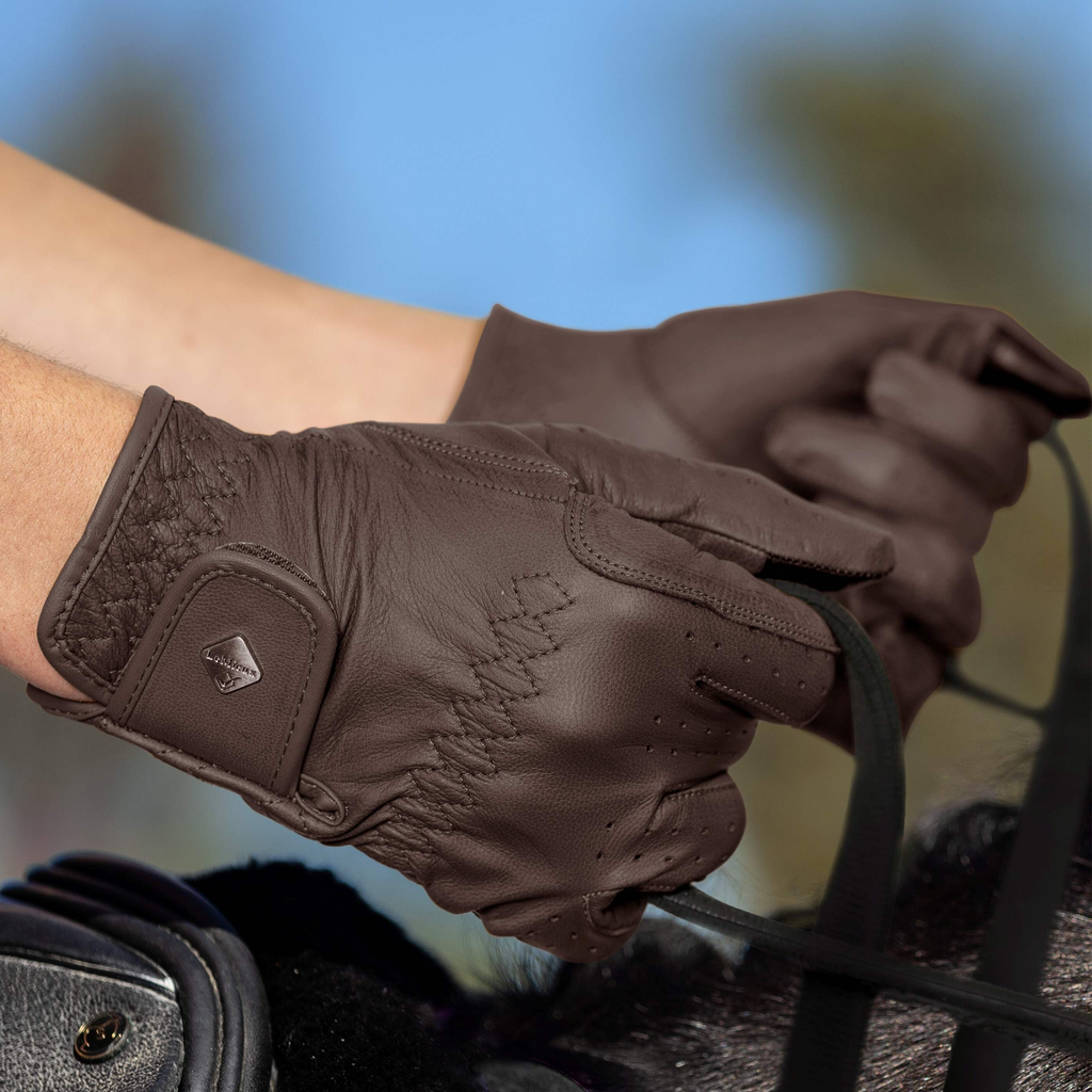 LeMieux Classic Leather Riding Gloves - Brown