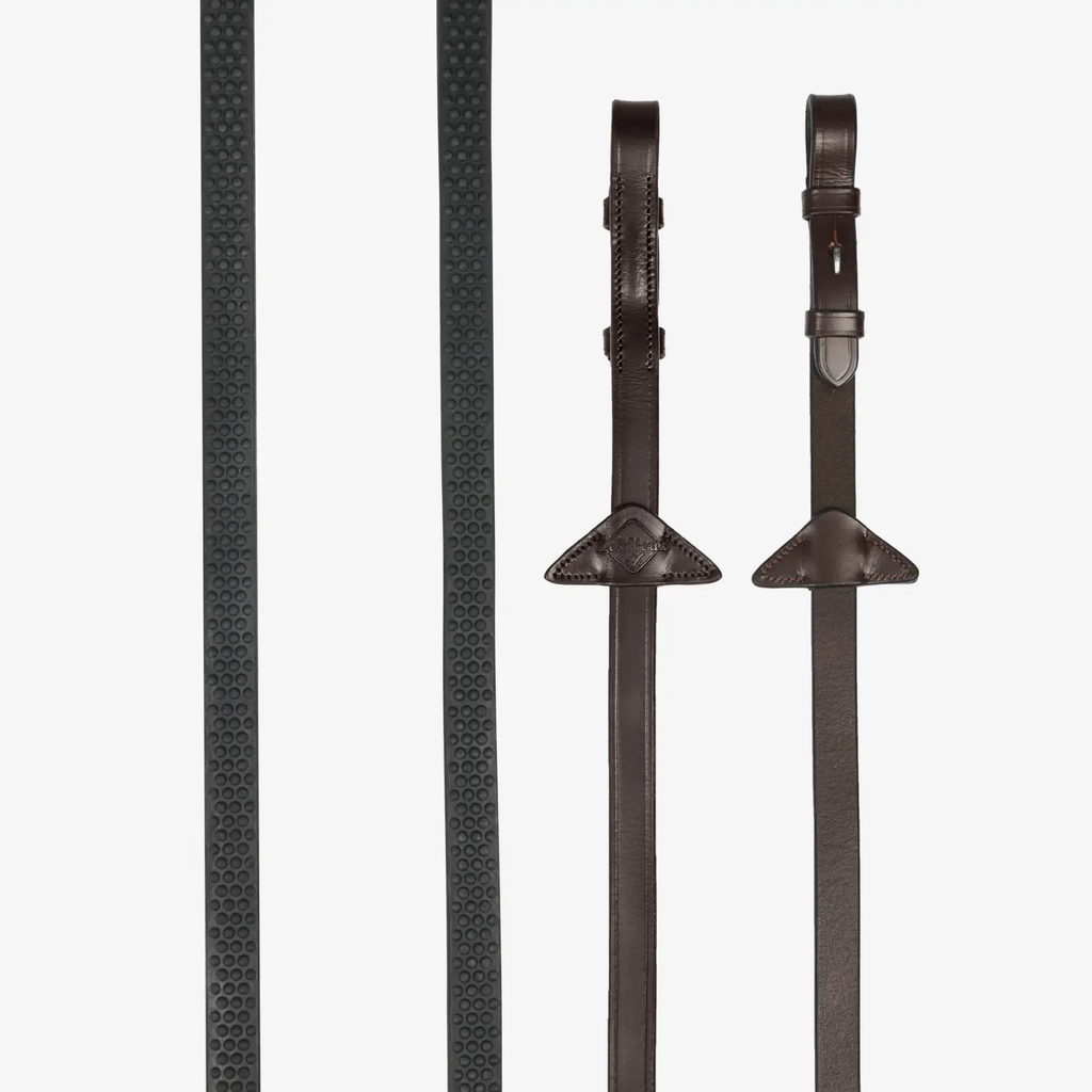 LeMieux Soft Rubber Reins - Havana/Silver
