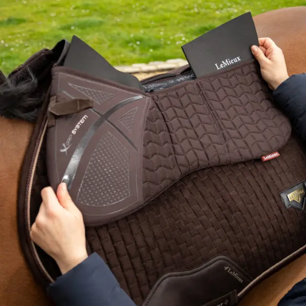 LeMieux ProSorb 3 Pocket Quilted Half Pad - Brown