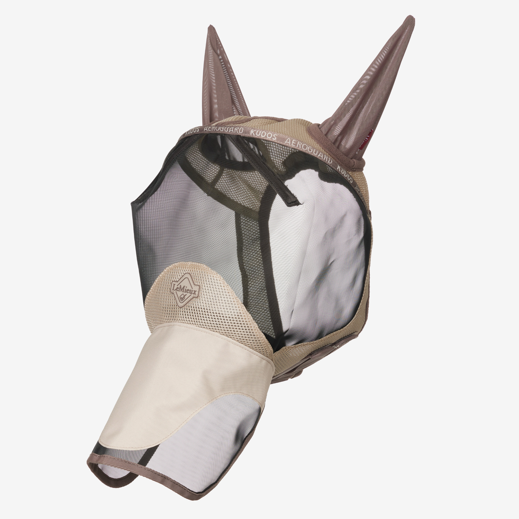 LeMieux Kudos AeroGuard Full Fly Mask - Pecan