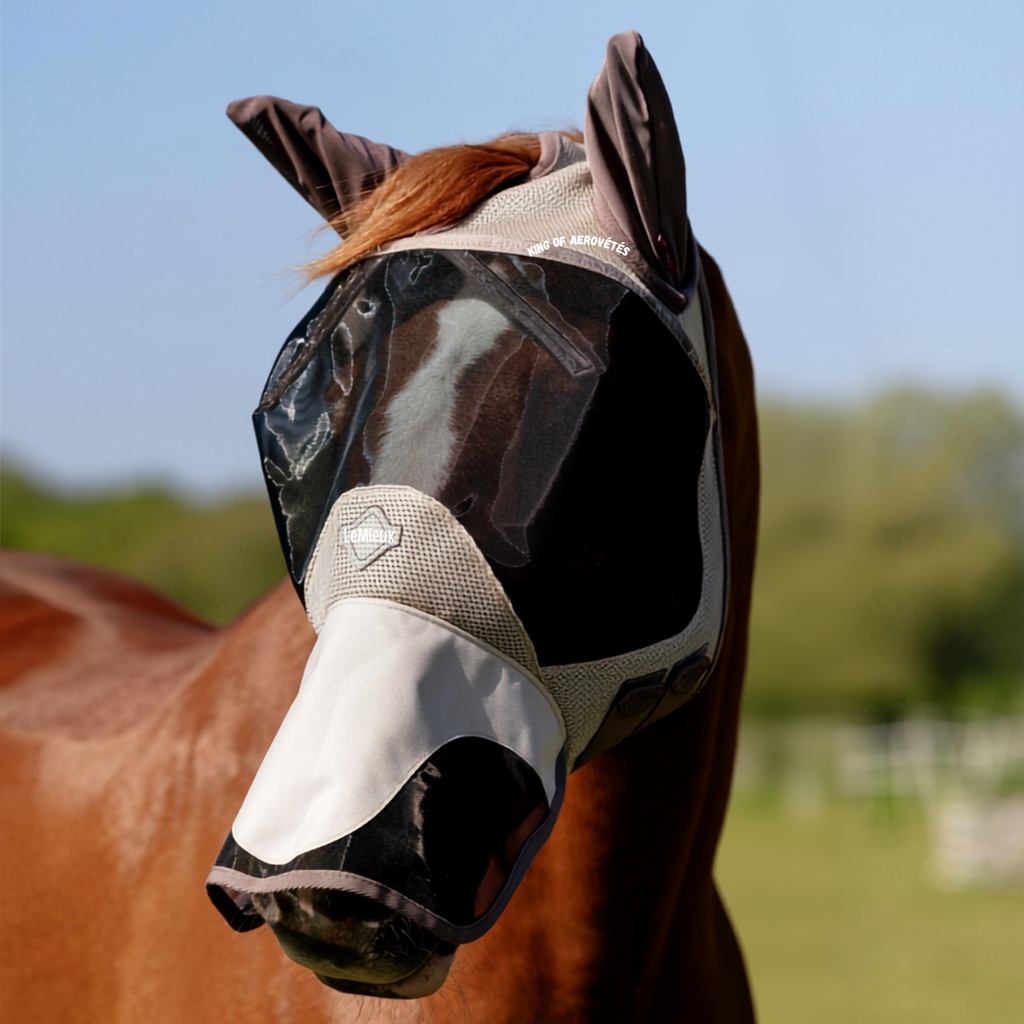 LeMieux Kudos AeroGuard Full Fly Mask - Pecan
