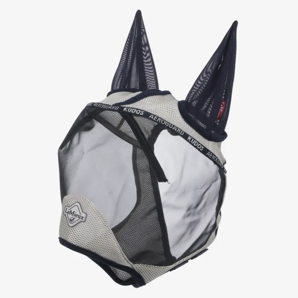 LeMieux Kudos AeroGuard Half Fly Mask - Navy