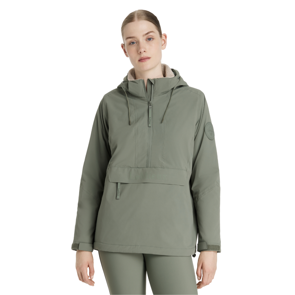 LeMieux Ladies Phoebe Half Zip Waterproof Anorak - Rosemary