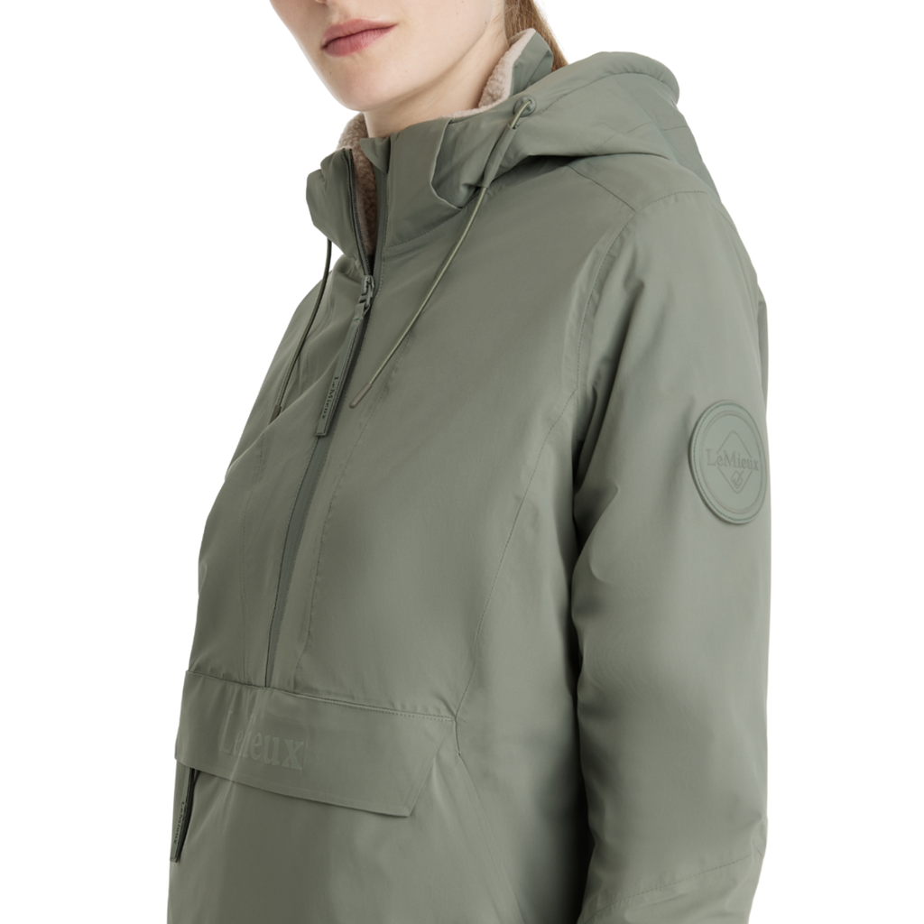 LeMieux Ladies Phoebe Half Zip Waterproof Anorak - Rosemary