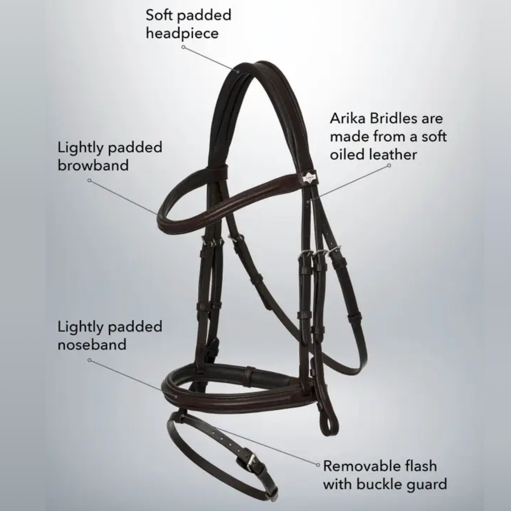 LeMieux Arika Flash Bridle - Black/Silver