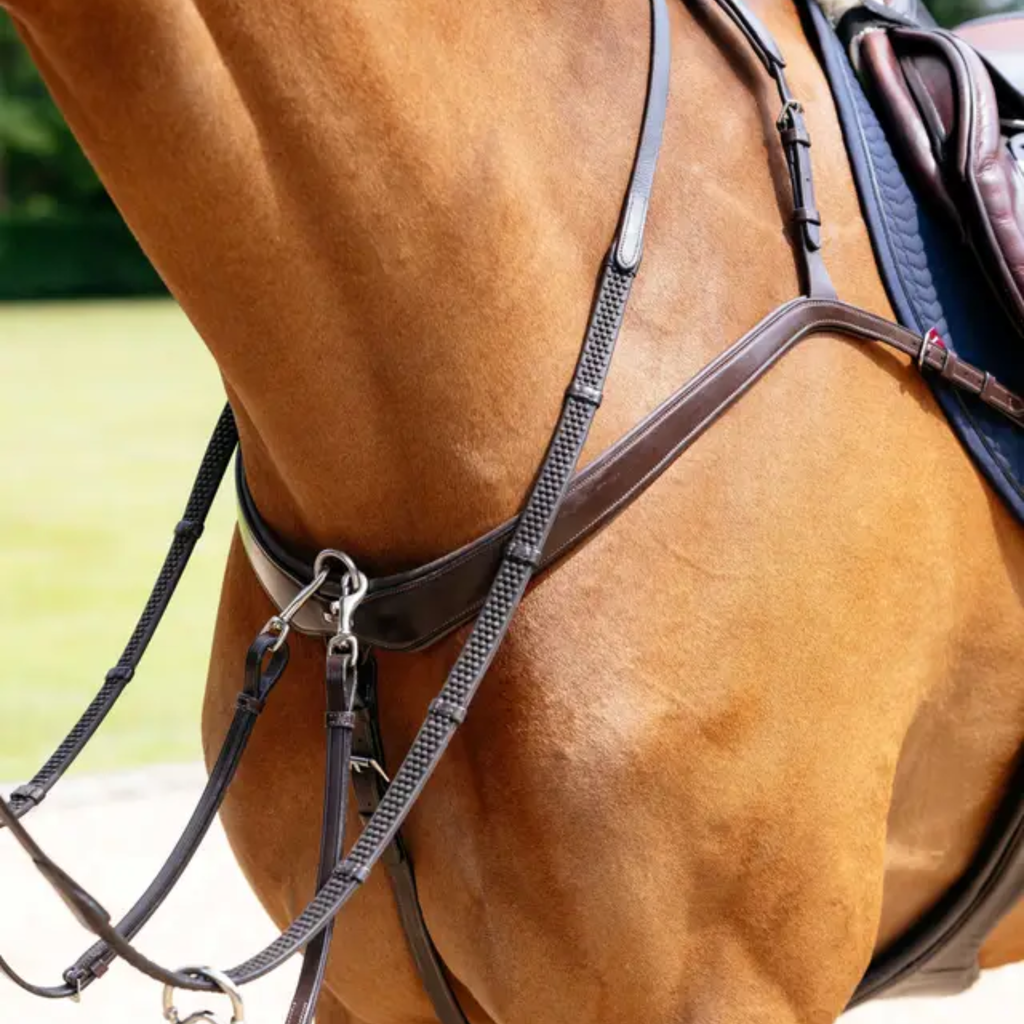 LeMieux Kudos 5 Point Bridge Breastplate - Havana