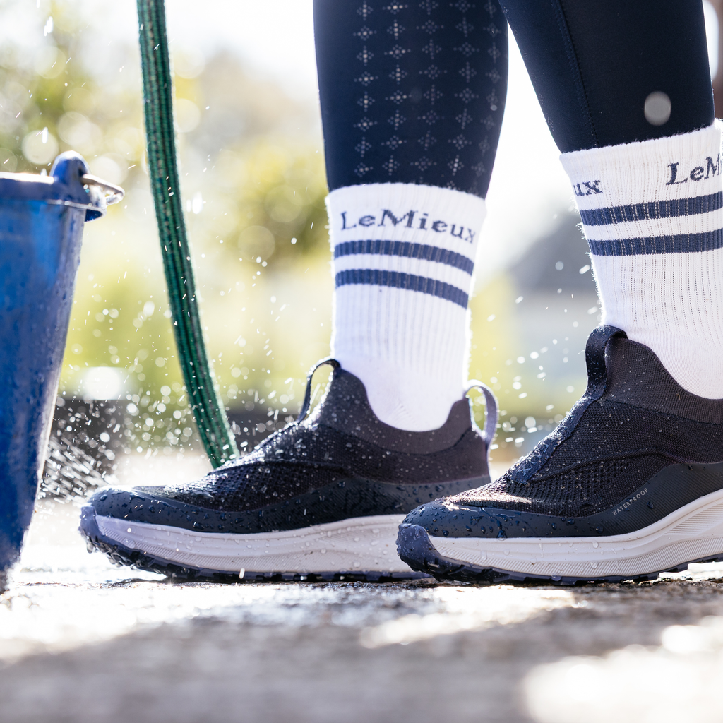 LeMieux Kanta Slip On Waterproof Trainers - Navy