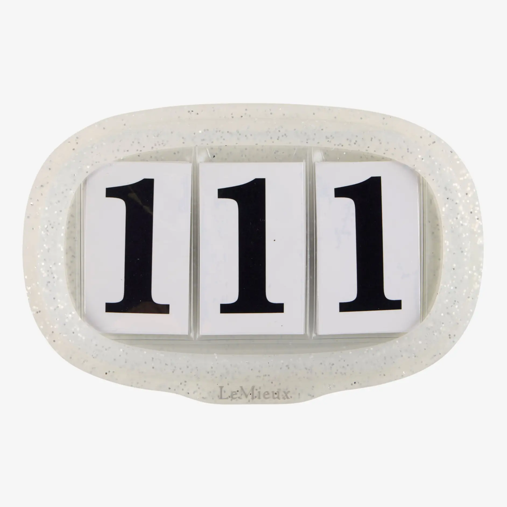 LeMieux Saddle Number Holder - Silver Glitter