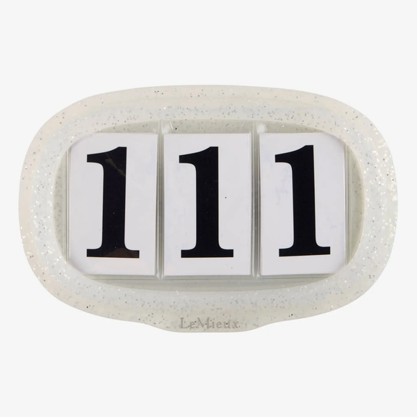 LeMieux Saddle Number Holder - Silver Glitter