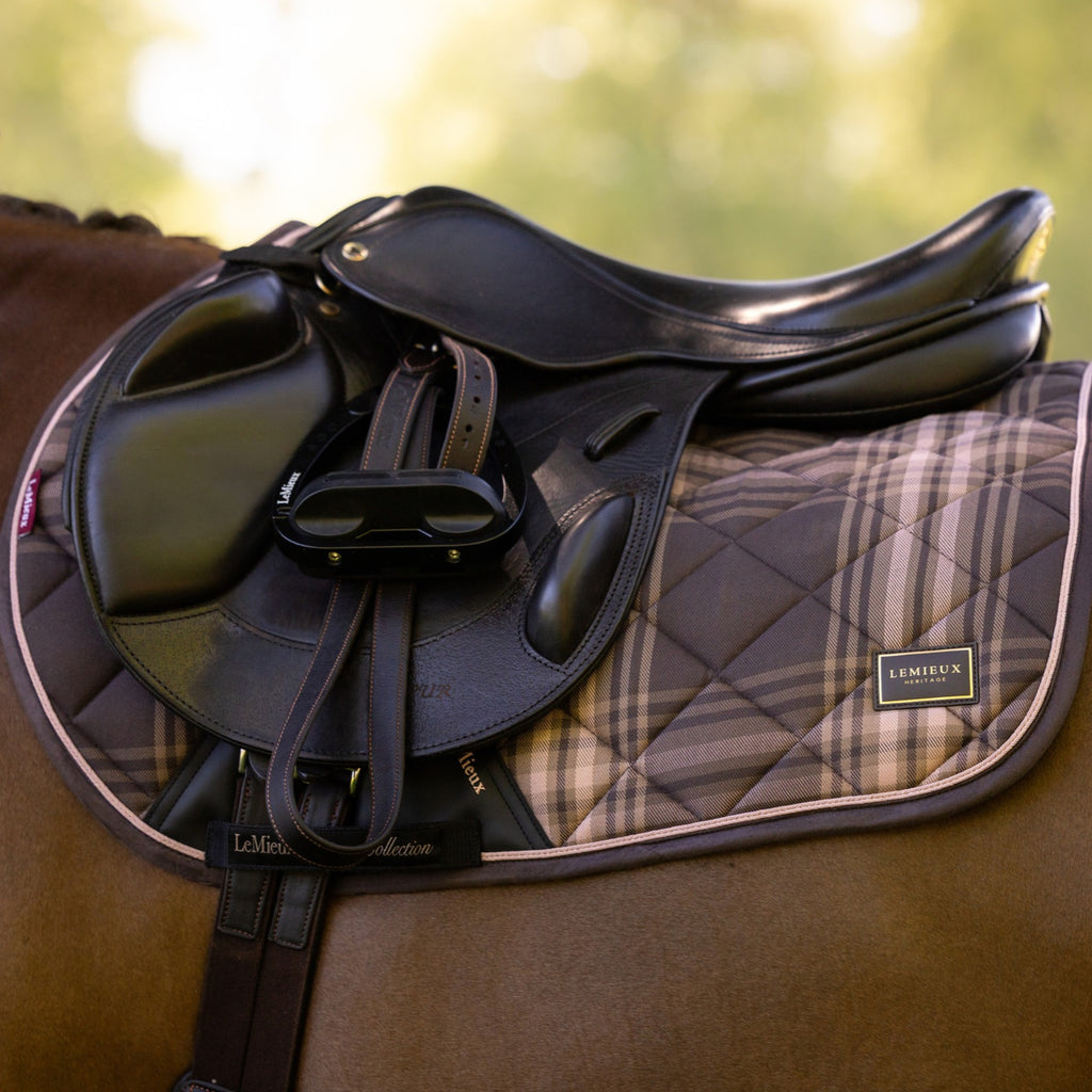 LeMieux Heritage Check Jump Square - Cocoa