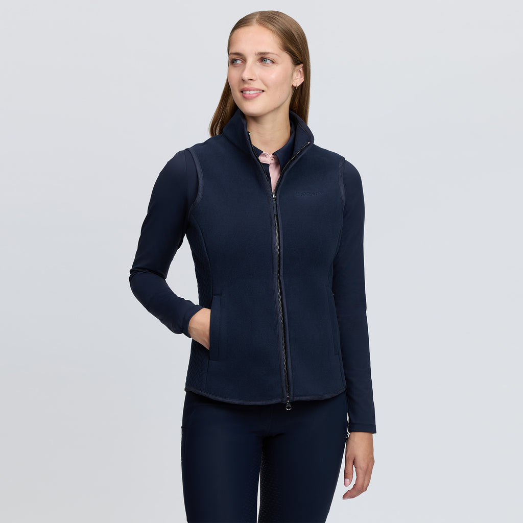 LeMieux Ladies Frankie Fleece Gilet - Navy