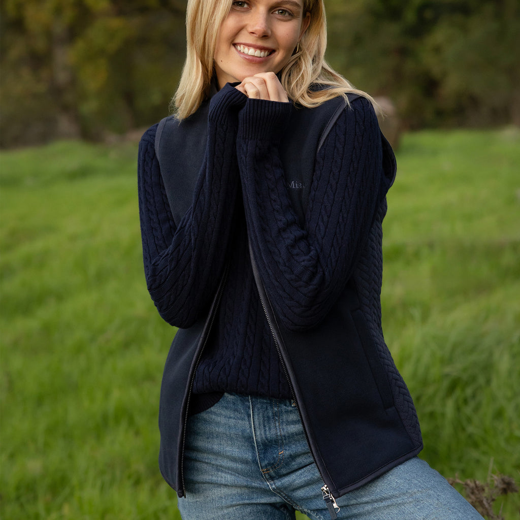 LeMieux Ladies Frankie Fleece Gilet - Navy