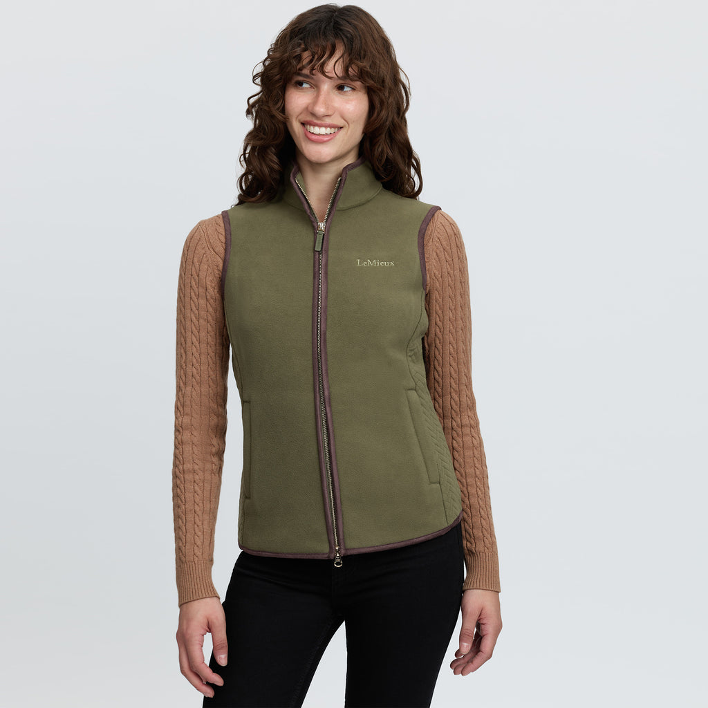 LeMieux Ladies Frankie Fleece Gilet - Willow Green
