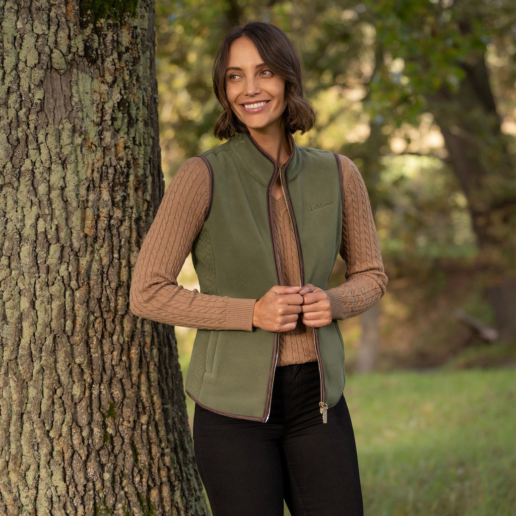 LeMieux Ladies Frankie Fleece Gilet - Willow Green