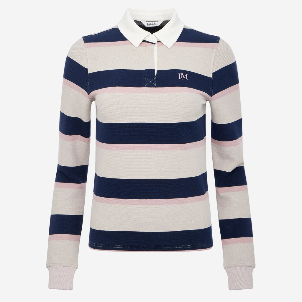 LeMieux Ladies Sloane Stripe Rugby Shirt - Stone