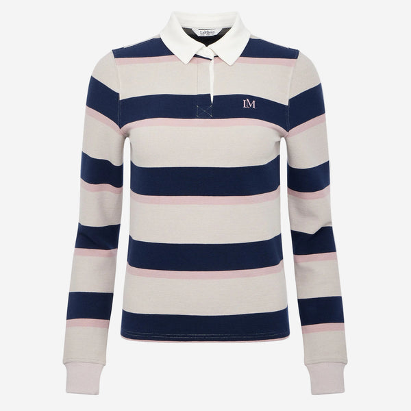 LeMieux Ladies Sloane Stripe Rugby Shirt - Stone