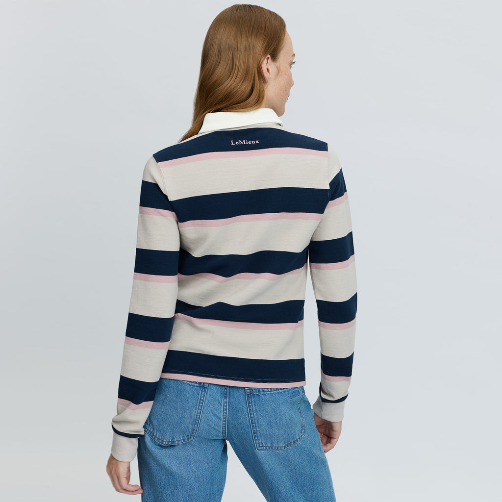 LeMieux Ladies Sloane Stripe Rugby Shirt - Stone