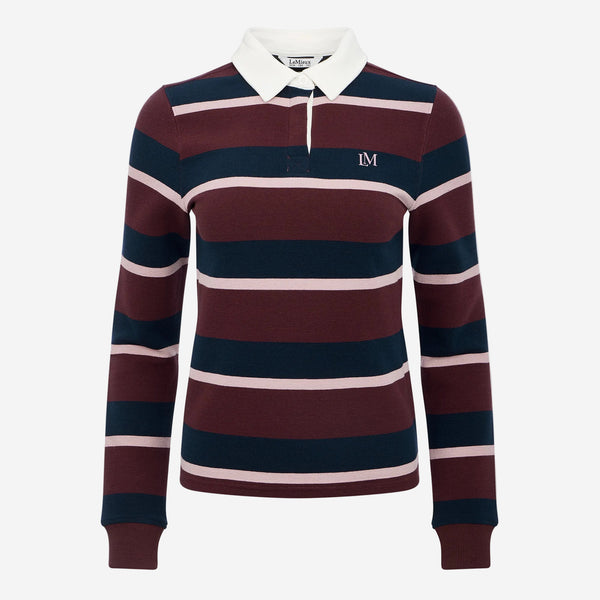 LeMieux Ladies Sloane Stripe Rugby Shirt - Bramble