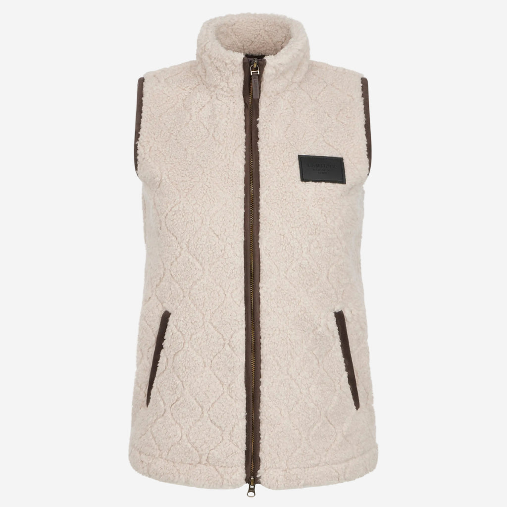 LeMieux Ladies Heritage Borg Gilet - Stone