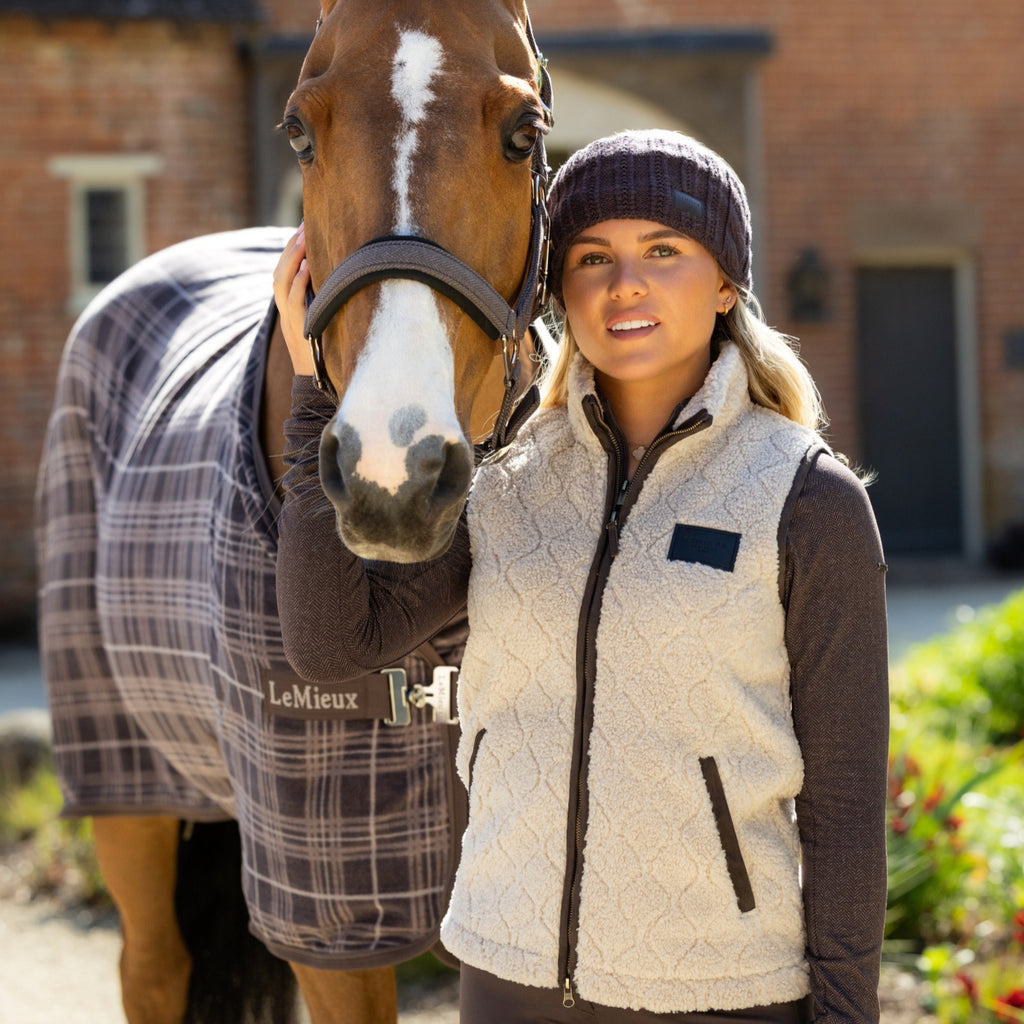 LeMieux Ladies Heritage Borg Gilet - Stone