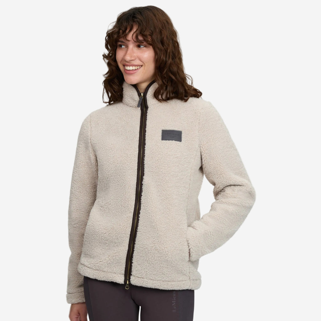 LeMieux Heritage Borg Zip Through Jacket - Stone
