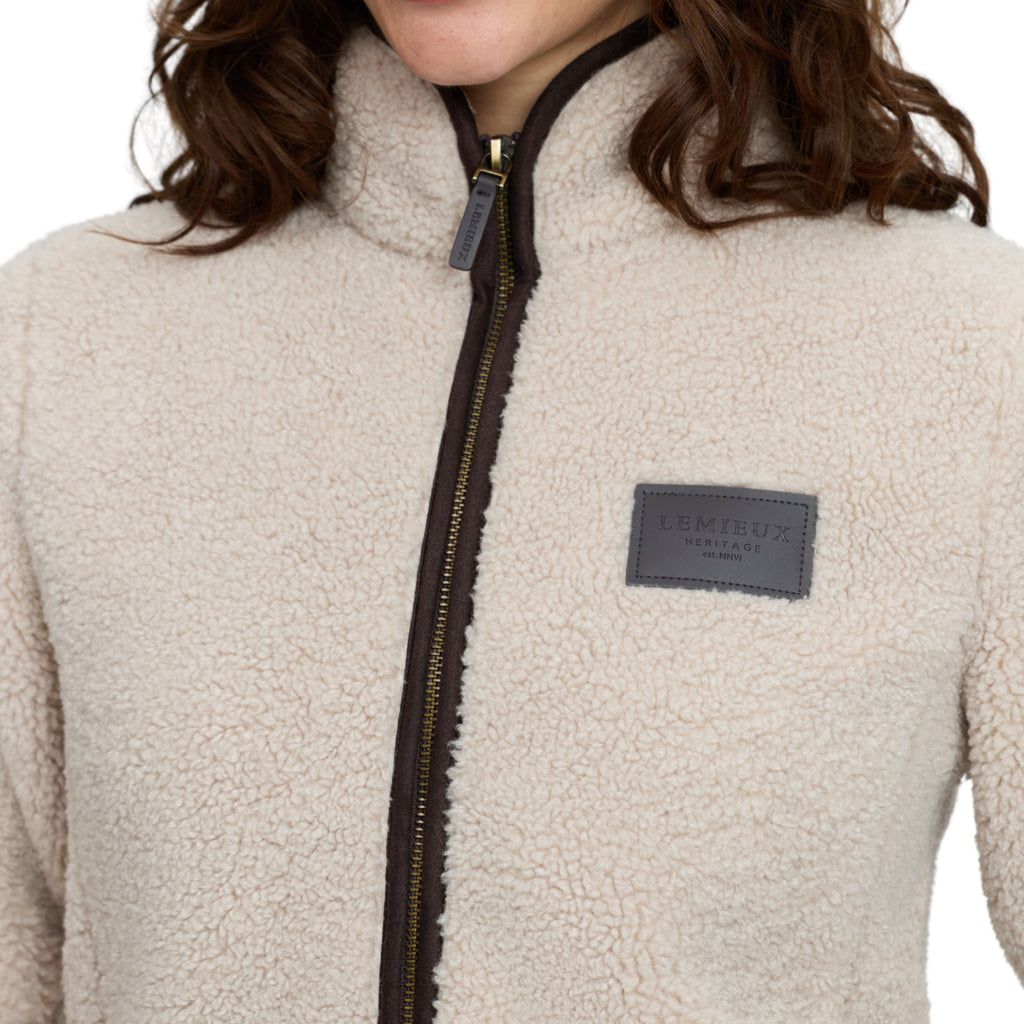 LeMieux Heritage Borg Zip Through Jacket - Stone