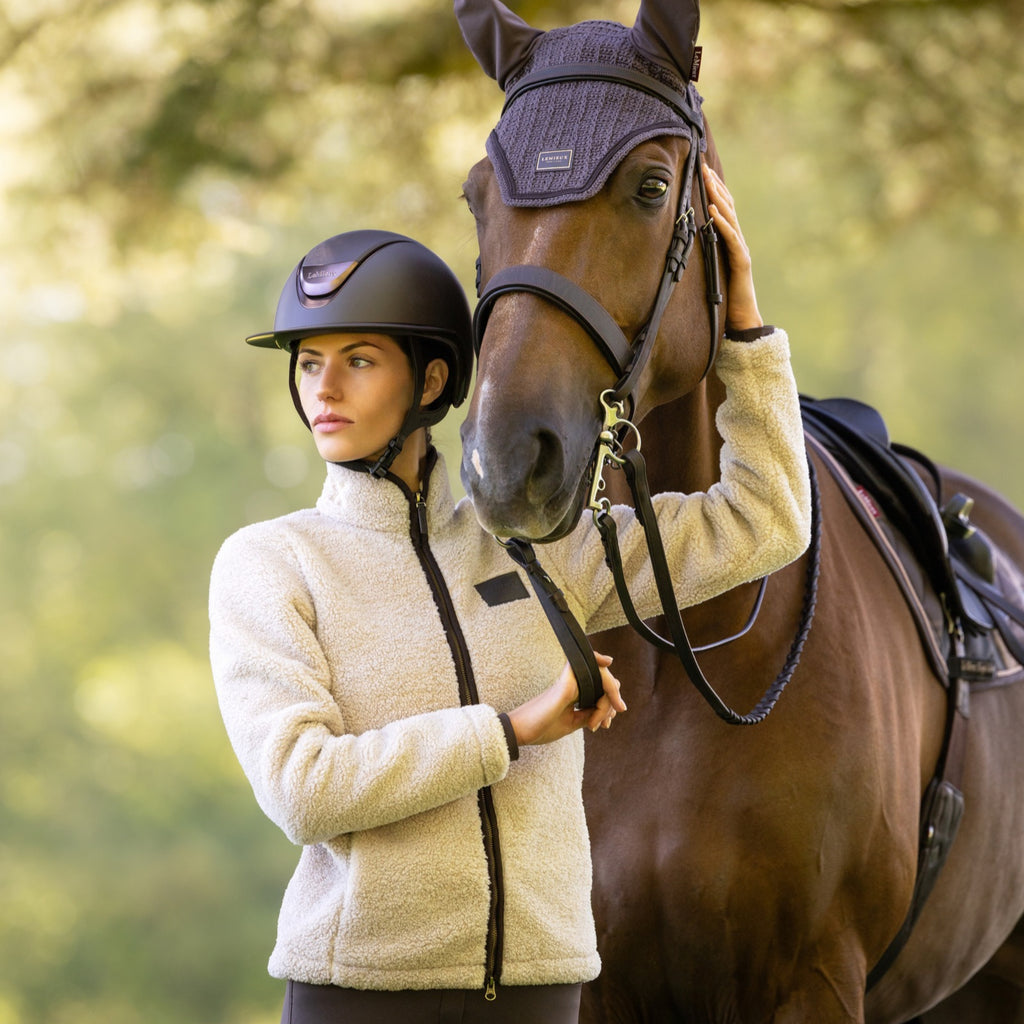 LeMieux Heritage Borg Zip Through Jacket - Stone