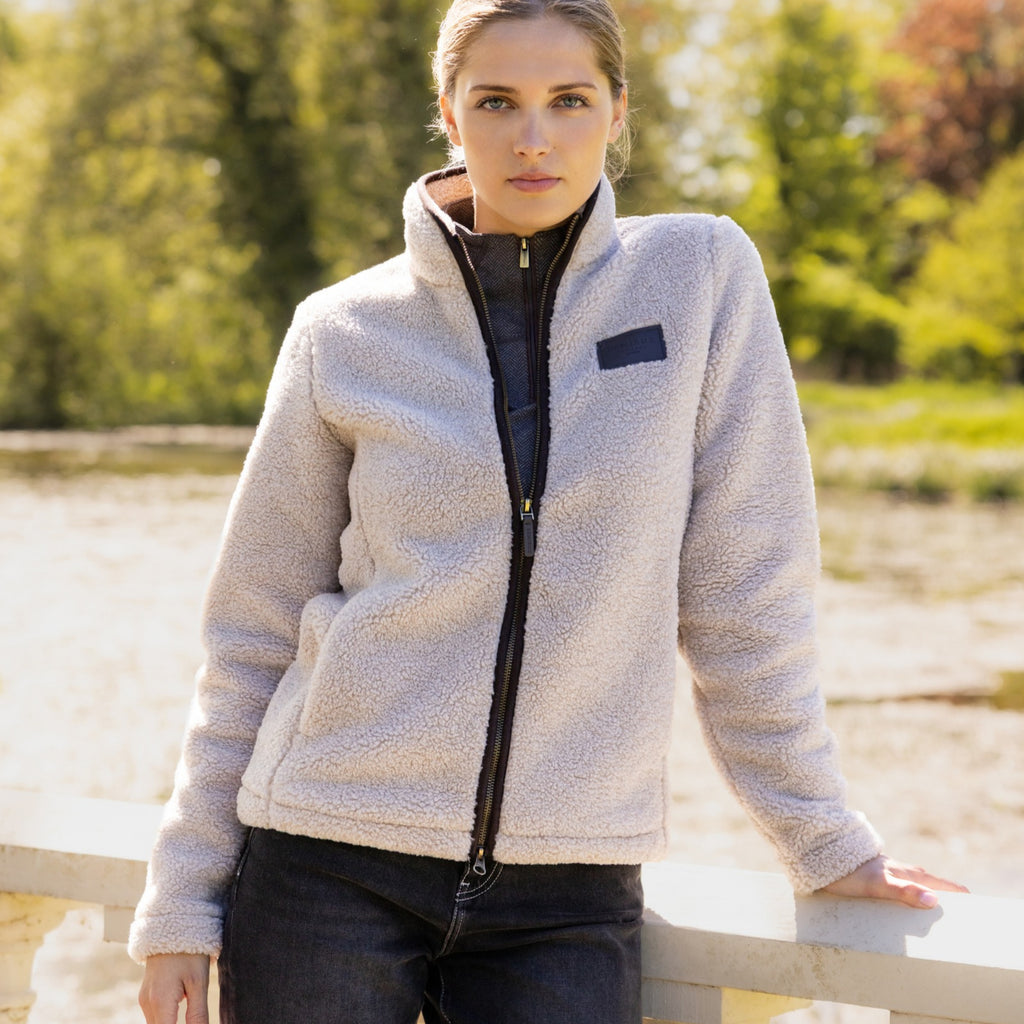 LeMieux Heritage Borg Zip Through Jacket - Stone