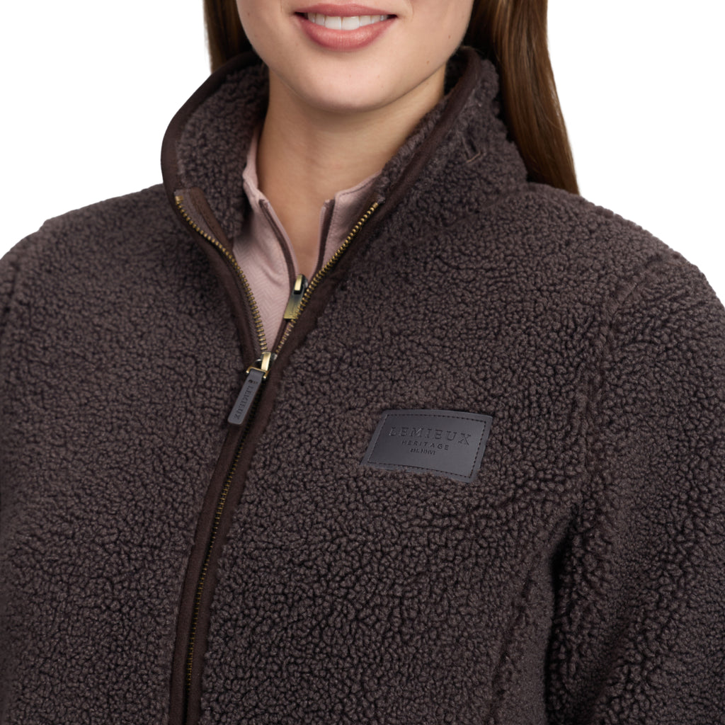 LeMieux Heritage Borg Zip Through Jacket - Cocoa