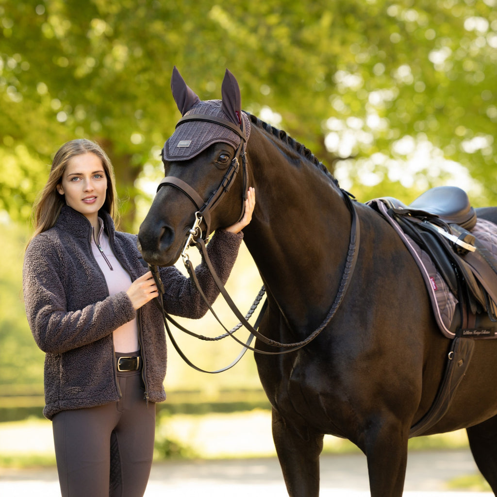 LeMieux Heritage Borg Zip Through Jacket - Cocoa