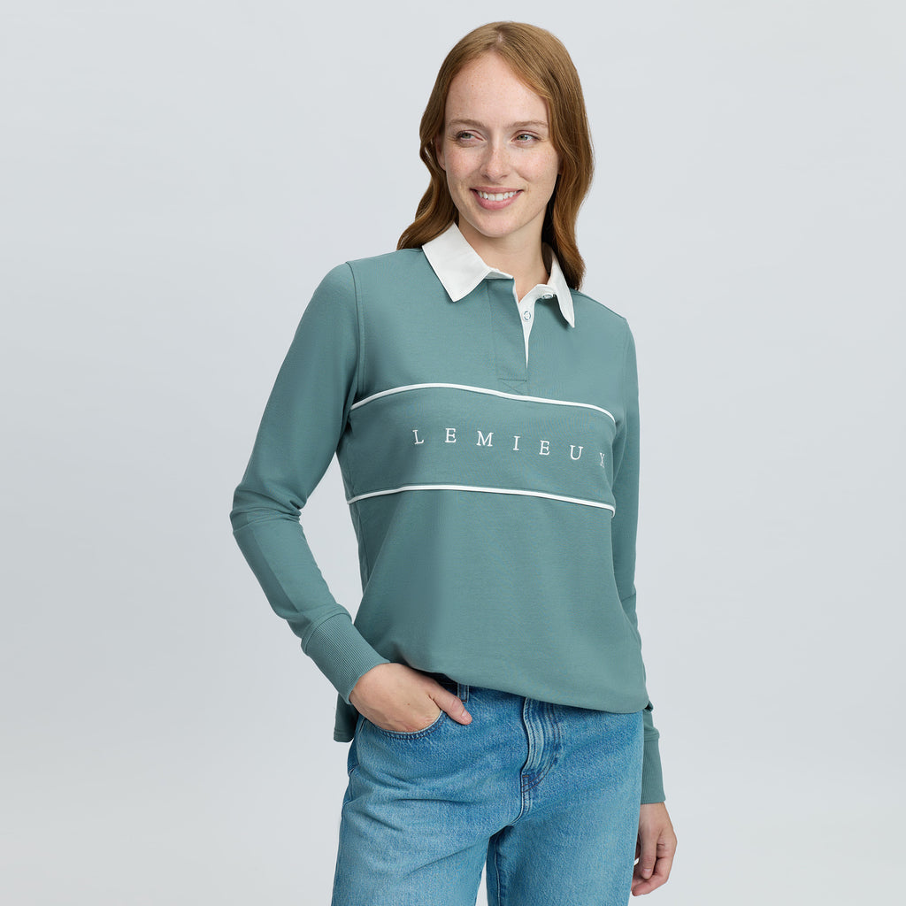LeMieux Ladies Rochelle Rugby Shirt - Aloe