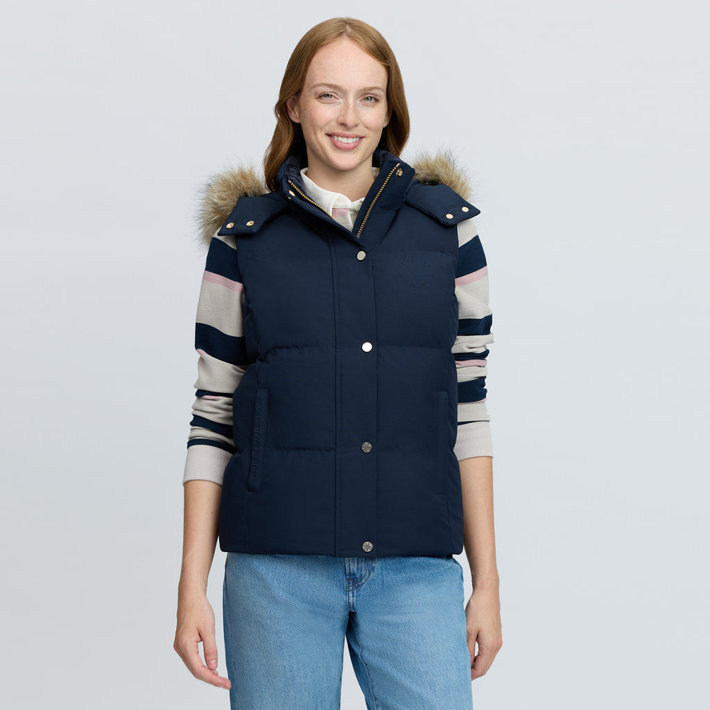 LeMieux Ladies Margot Hooded Gilet - Navy