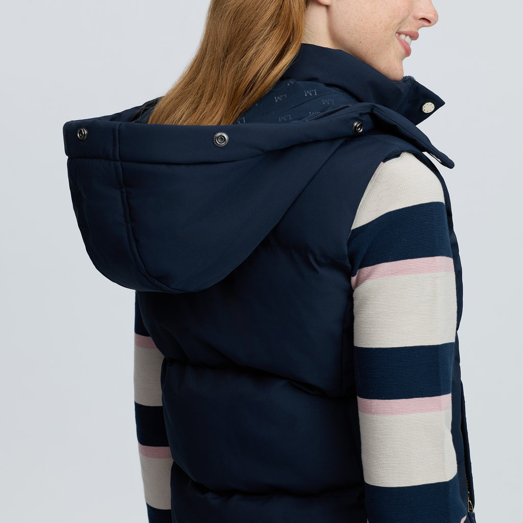 LeMieux Ladies Margot Hooded Gilet - Navy