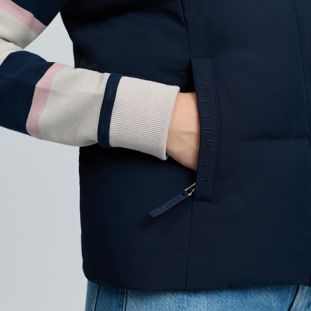 LeMieux Ladies Margot Hooded Gilet - Navy