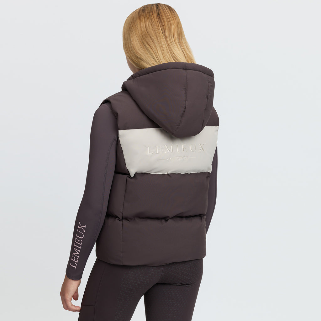 LeMieux Young Rider Joey Hooded Gilet - Cocoa