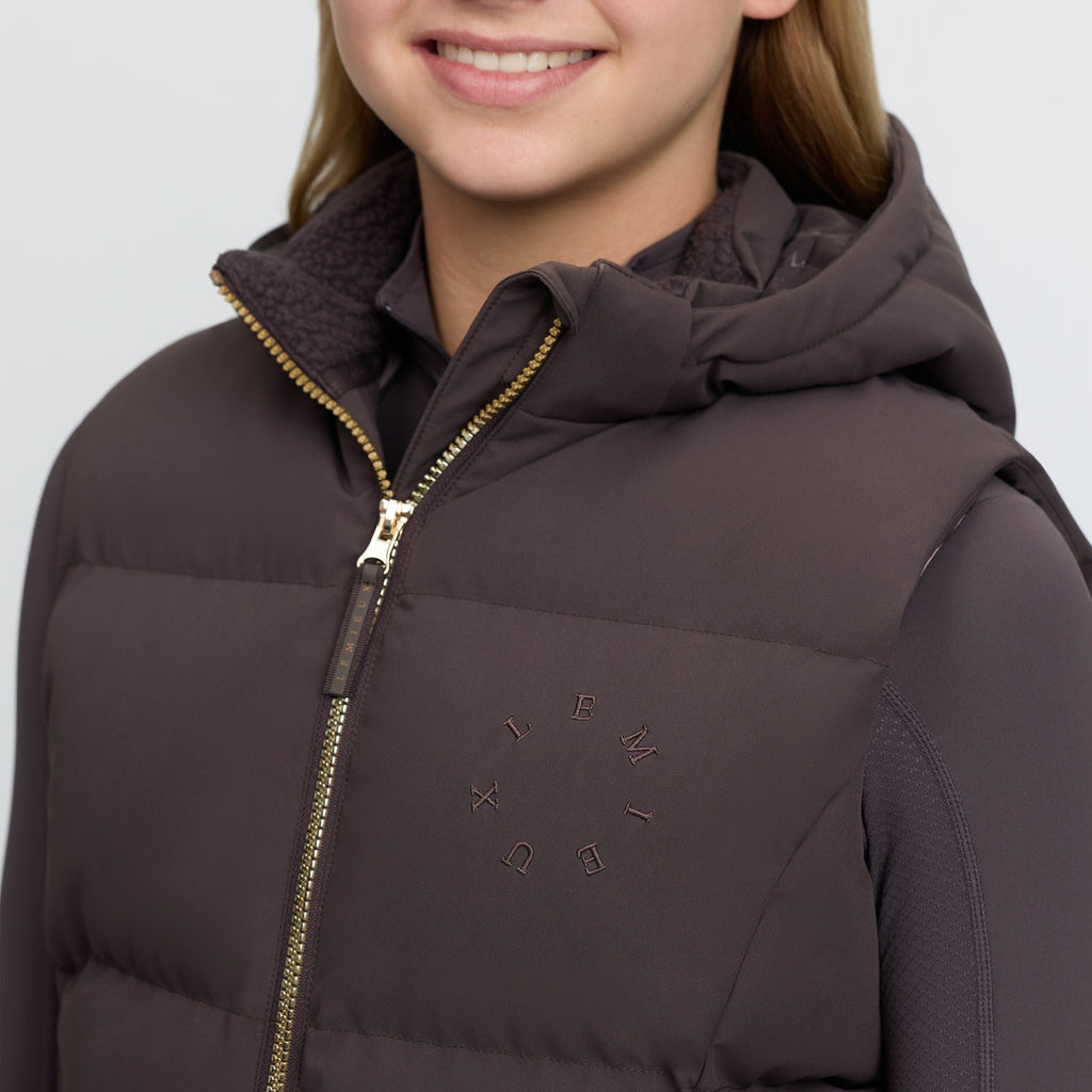 LeMieux Young Rider Joey Hooded Gilet - Cocoa