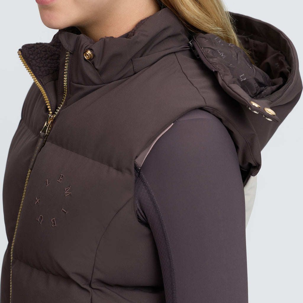 LeMieux Young Rider Joey Hooded Gilet - Cocoa