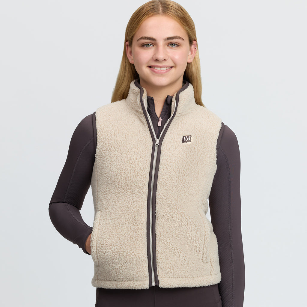LeMieux Young Rider Trinity Teddy Gilet - Almond