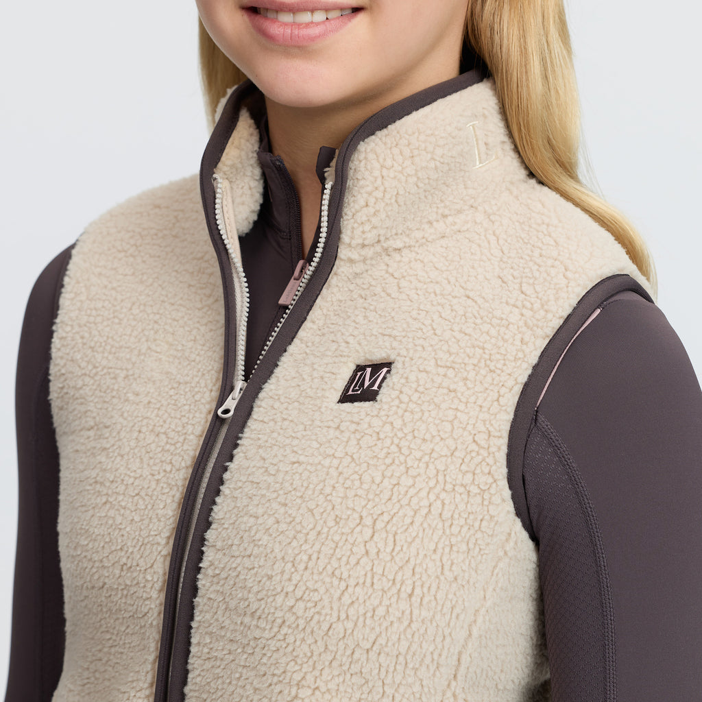 LeMieux Young Rider Trinity Teddy Gilet - Almond