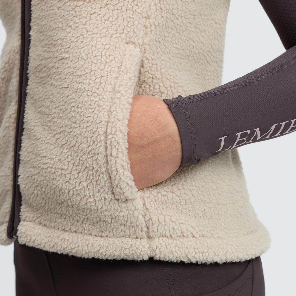 LeMieux Young Rider Trinity Teddy Gilet - Almond
