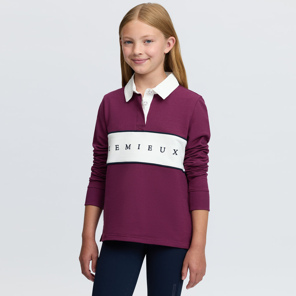 LeMieux Young Rider Riley Rugby Shirt - Blackberry