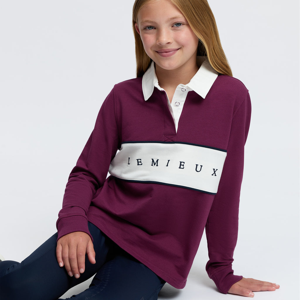 LeMieux Young Rider Riley Rugby Shirt - Blackberry